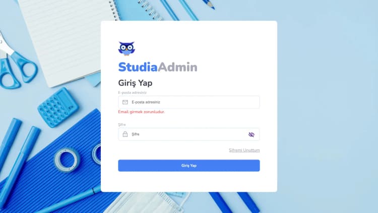 Studia app Admin & Kurumsal